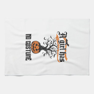 Linge De Cuisine Fille d'Halloween sans costume Citrouille vintage_