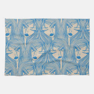 Linge De Cuisine Fille glamour : motif sans couture stylisée.