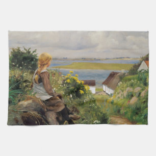 Linge De Cuisine Fille perdue dans la pensée (par H.A. Brendekilde)
