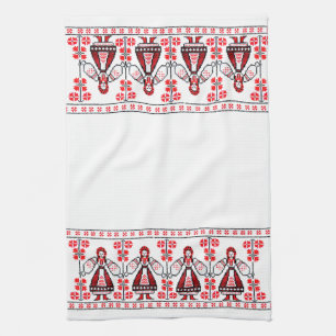 Linge De Cuisine Filles ukrainiennes traditionnelles de l'Ukraine
