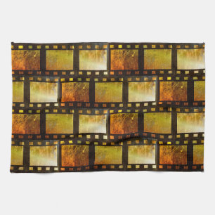 Linge De Cuisine film vintage bobine film or jaune et noir