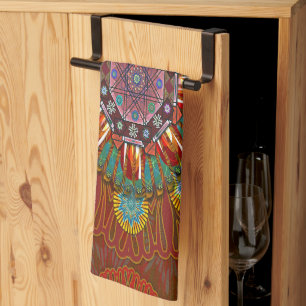Linge De Cuisine Filtre Floral Rouge de Squire Manipur Mandala