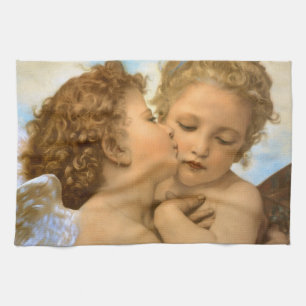 Linge De Cuisine First Kiss (détail d'ange) par Bouguereau