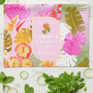 Linge De Cuisine Flamant rose Garden Rose