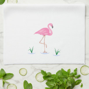 Linge De Cuisine Flamant rose rose