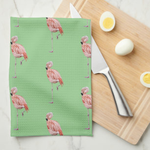 Linge De Cuisine Flamant rose rose Tropical Style Cuisine verte Ser