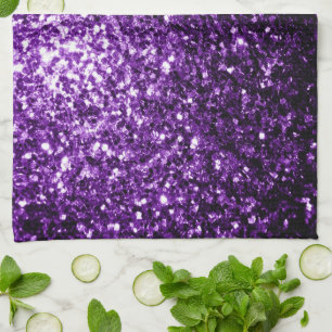 Linge De Cuisine Flamme de parties scintillant foncé violet brillan