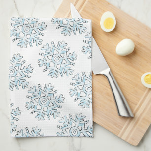 Linge De Cuisine Flammes de neige de Noël mignonnes, Blizzard de ne