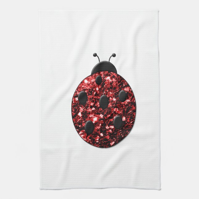 Linge De Cuisine Flammes de parties scintillant rouge foncé (Vertical)