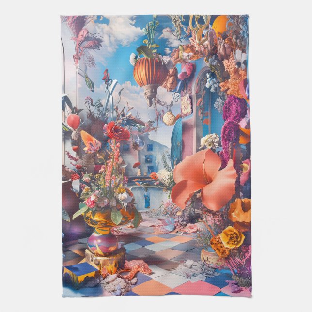 Linge De Cuisine Fleur (Vertical)