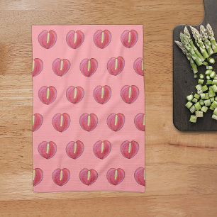 Linge De Cuisine Fleur Anthurium rouge Motif sans couture sur