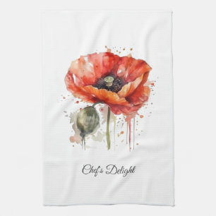 Linge De Cuisine Fleur cramoisie, personnalisé