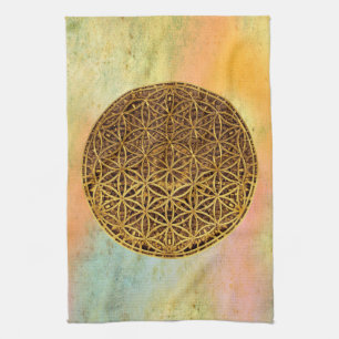 Linge De Cuisine Fleur de la vie / Blume des Lebens - médaille d'or