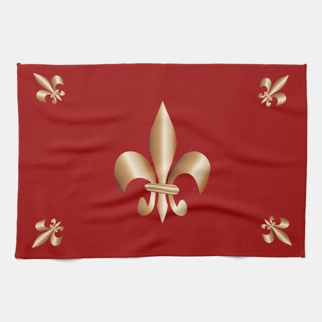 Linge De Cuisine Fleur de lis (Horizontal)