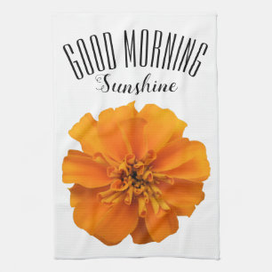 Linge De Cuisine Fleur de Marigold Bon Matin Soleil