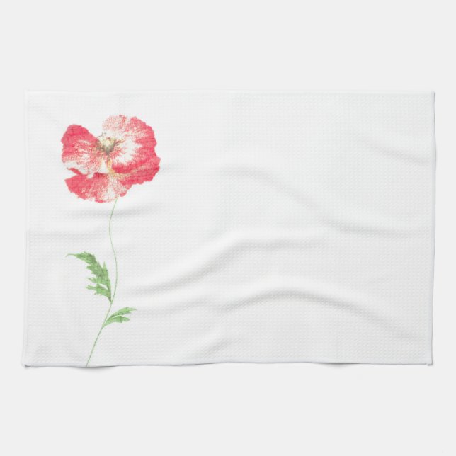 Linge De Cuisine Fleur de pavot sauvage (Horizontal)