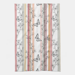 Linge De Cuisine Fleur d'Élégant Papillon (10)
