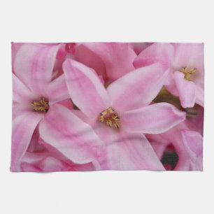 Linge De Cuisine fleur d'hyacinthe rose