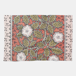 Linge De Cuisine Fleur d'illustration Rose sauvage Vintage