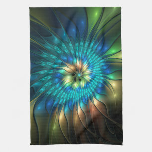 Linge De Cuisine Fleur d'Imaginaire lumineux, Fractale Abstraite co