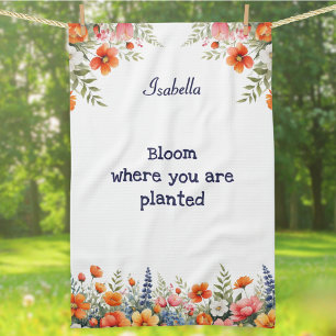 Linge De Cuisine Fleur Où Vous Êtes Plantés Amoureux de les jardins