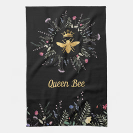 Linge De Cuisine fleur sauvage fausse feuille reine abeille