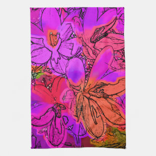 LINGE DE CUISINE FLEURS