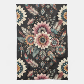 Linge De Cuisine Fleurs Boho du soir