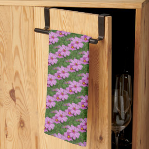 Linge De Cuisine Fleurs de Cosmos rose Motif naturel