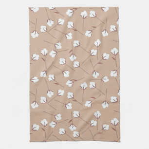 Linge De Cuisine Fleurs de coton Motif personnalisé
