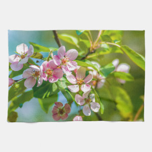 Linge De Cuisine Fleurs de fleurs de pomme roses