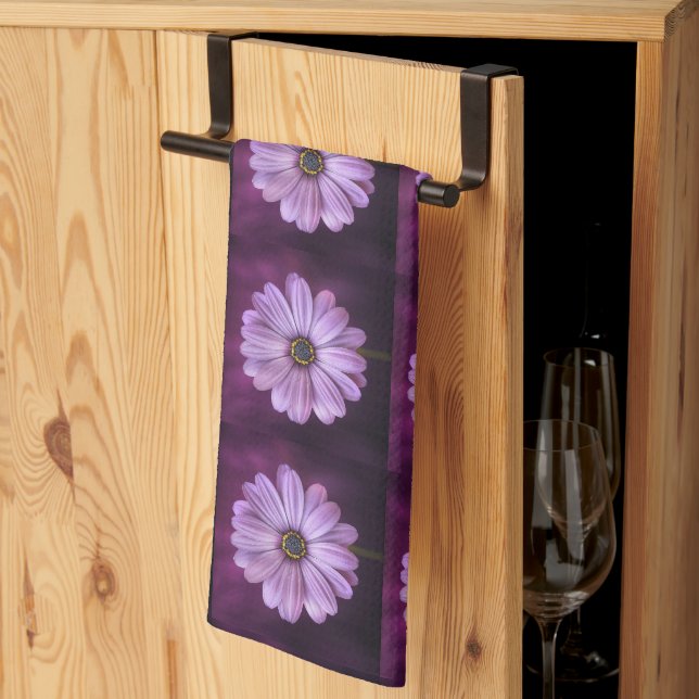 Linge De Cuisine Fleurs de lavande (Pliage en tiers)