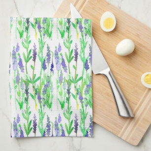 Linge De Cuisine Fleurs de lavande Herbes Plantes médicinaux pourpr