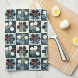 Linge De Cuisine Fleurs de Patchwork Pays