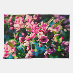 Linge De Cuisine Fleurs de pomme de crabe rose