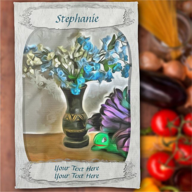 Linge De Cuisine Fleurs de soie et de rousseur de maïs 2190 (Créateur téléchargé)