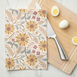 Linge De Cuisine Fleurs de soleil et oreilles de blé