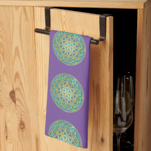 Linge De Cuisine FLEURS DE VIE - Géométrie Sacrée Design 1
