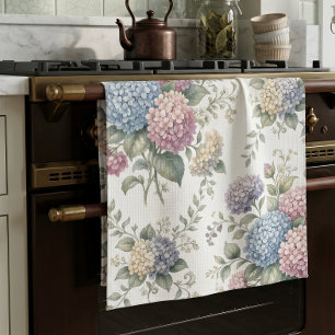 Linge De Cuisine Fleurs d'hortensia délicates