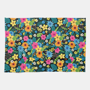 Linge De Cuisine Fleurs Ditsy Vibrantes Motif Floral-43785
