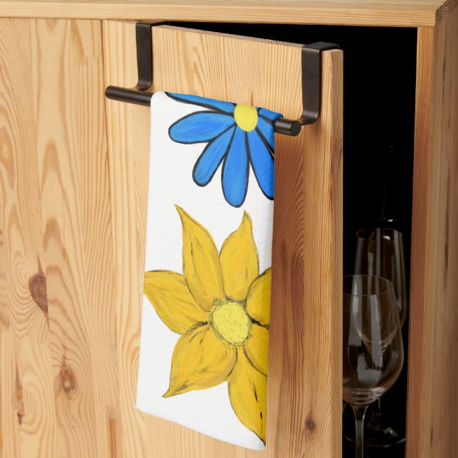 Linge De Cuisine Fleurs ensoleillées du jardin (Pliage en tiers)