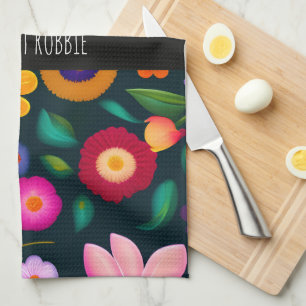 Linge De Cuisine Fleurs exotiques Motif coloré