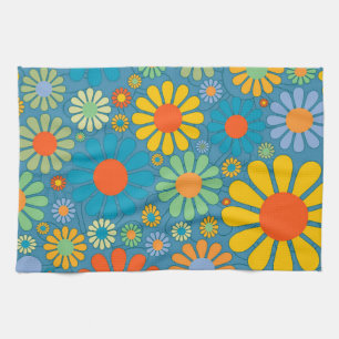 Linge De Cuisine Fleurs florales colorées de Bohème de Boho rétros