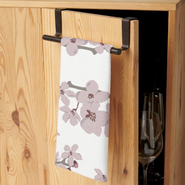 Linge De Cuisine Fleurs flottantes de fleurs de cerisiers (Pliage en tiers)