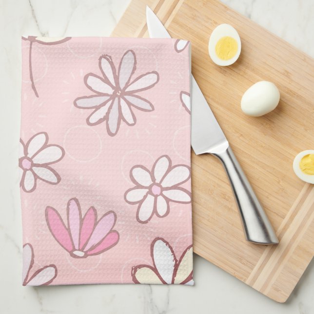 Linge De Cuisine Fleurs mignonnes (Quart Plié)