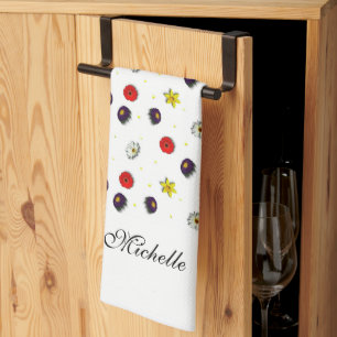 Linge De Cuisine Fleurs printanières décoratives personnalisées bla