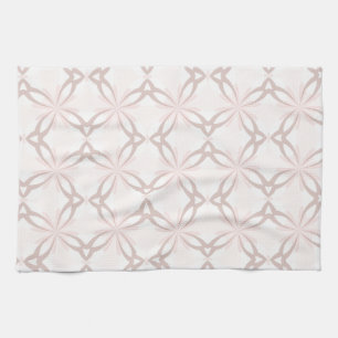Linge De Cuisine Fleurs romantiques roses et gris