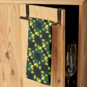 Linge De Cuisine Fleurs sauvages de marguerite jaune délicat Motif 