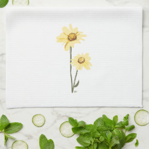 Linge De Cuisine Fleurs sauvages du Texas - Tournesol, jaune