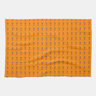 Linge De Cuisine Fleurs sur orange